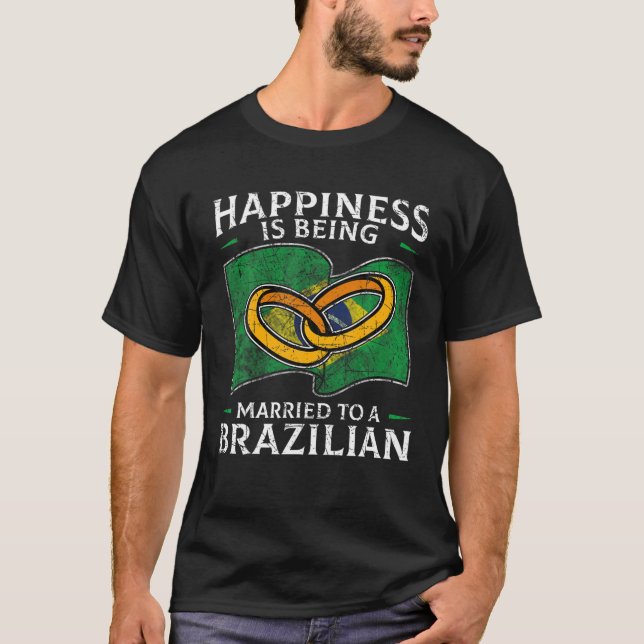 Camiseta Brasil Casamento Casou Bandeira Casada Culto Casad (Frente)