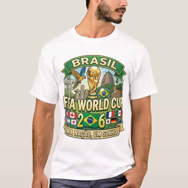 Camiseta Brasil Copa do Mundo Fifa 2026 (Frente)