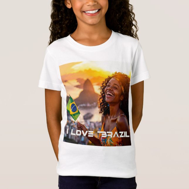 CAMISETA BRASIL - EU AMO O BRASIL (Frente)