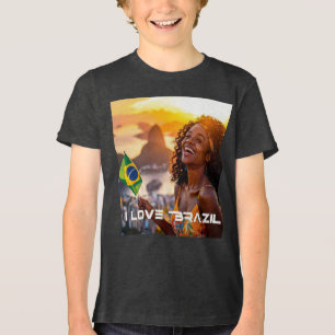 CAMISETA BRASIL - EU AMO O BRASIL