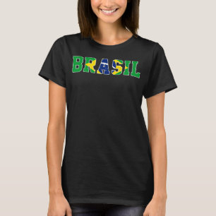 Camiseta Brasil Fora Bandeira Brasileira Engraçada Brasil P