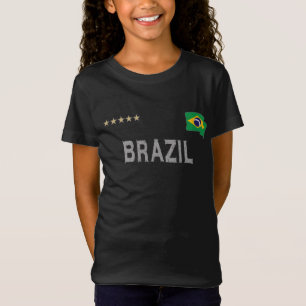 Camiseta Brasil: Futebol de futebol com fã mostra coraçã