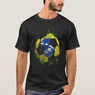 Camiseta Brasil: Gráfico de Futebol Brasil Bandeira