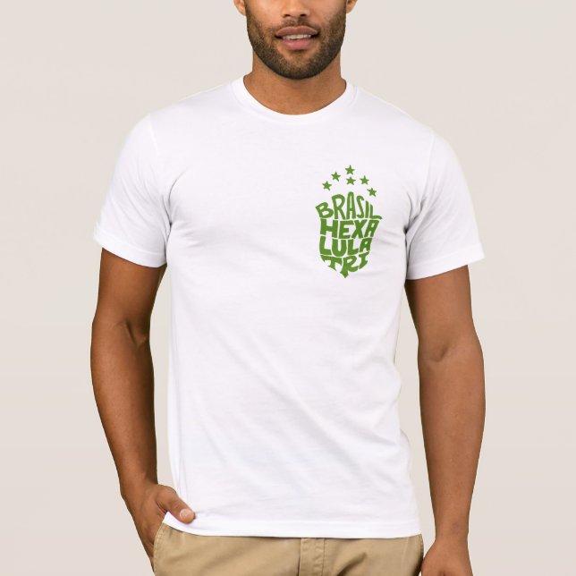 Camiseta Brasil Hexa Lula Tri World Cup (Frente)