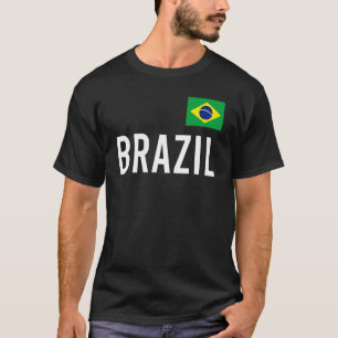 Camiseta Brasil Homens Meninos Bandeira Souvenir