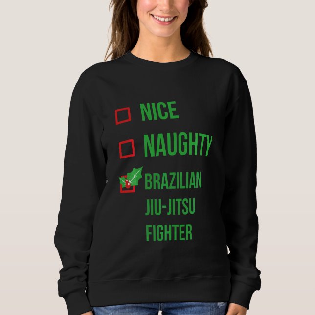 Camiseta Brasil: Jiu Jitsu Combatendo Funny Pajama Natal (Frente)