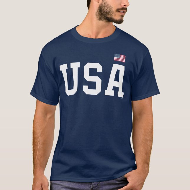 Camiseta Brasil: Patriótica Americana Bandeira 4 de julho W (Frente)