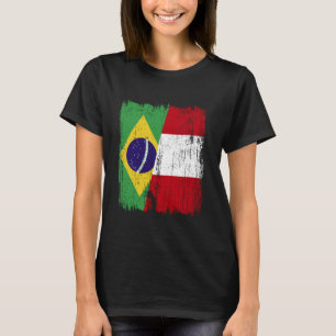 Camiseta Brasil Peru Meia Bandeira Patrimônio Brasileiro Pe