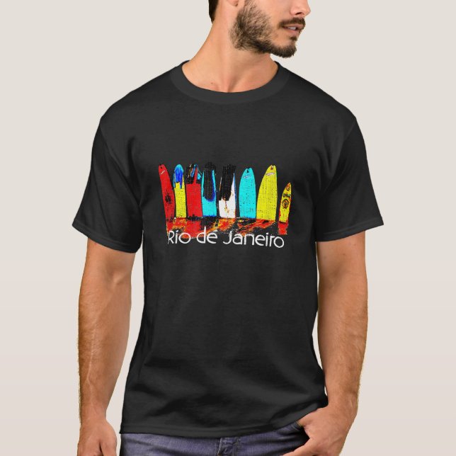 Camiseta Brasil surf Homens Mulheres Crianças (Frente)