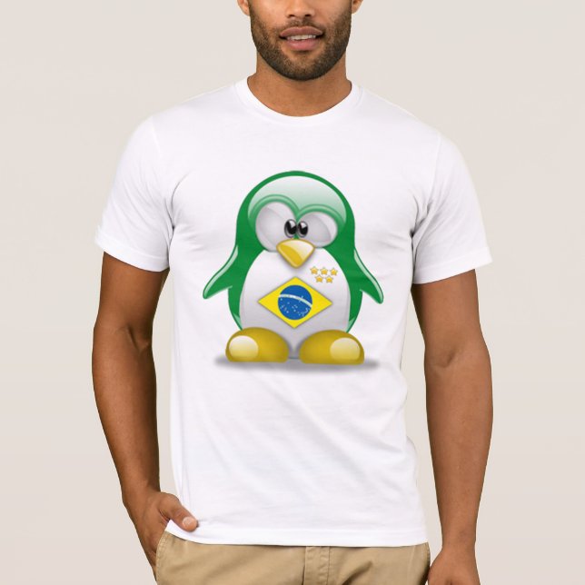 Camiseta Brasil Tux (Frente)