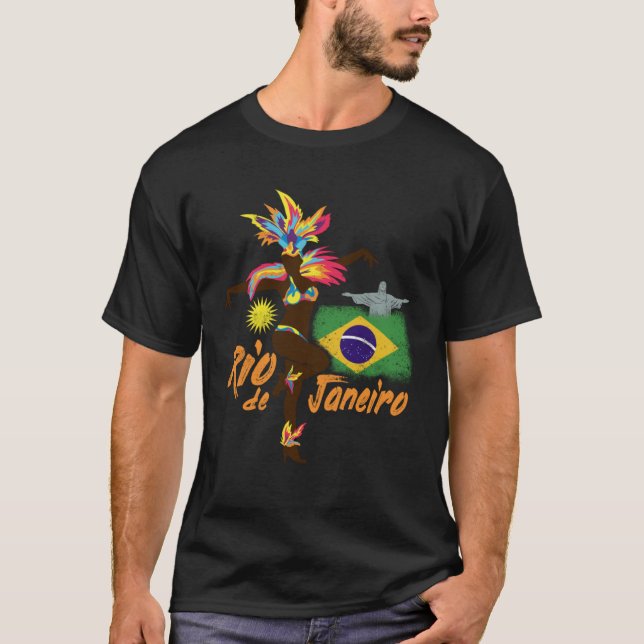 Camiseta Brasil vintage dança de samba (Frente)