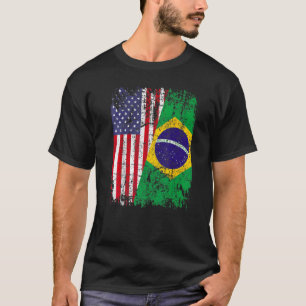 Camiseta BRASILEIRO ROOTS Half American Flag BRASIIL