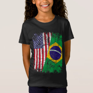 Camiseta BRASILEIRO ROOTS Half American Flag BRASIIL