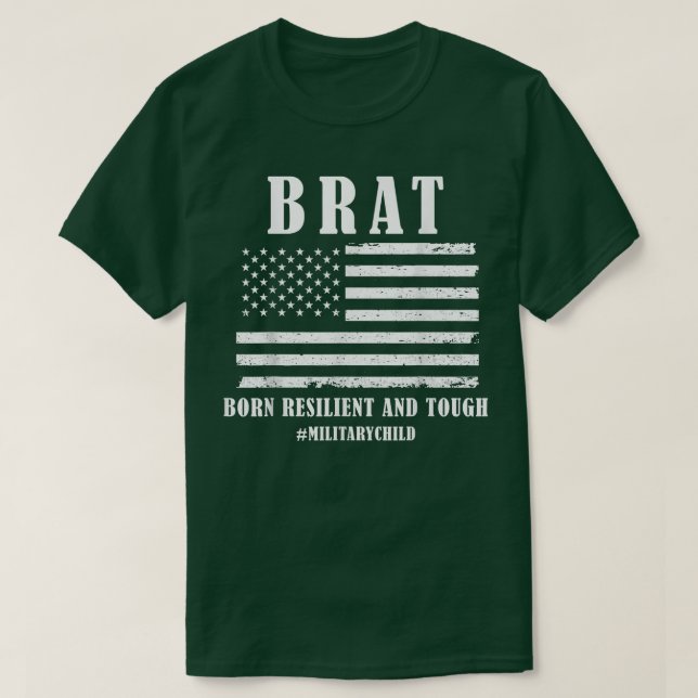 Camiseta Brat  Purple Up Military Child Awareness  Mens & W (Frente do Design)