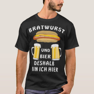CAMISETA BRATWURST E BEER É POR ISSO QUE ESTOU AQUI ESSENCI