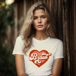 Camiseta Braut Und Team Braut Bachelorette Retro Heart<br><div class="desc">Braut Und Team Braut Bachelorette Retro Heart-Shirt Bride Babe T-Shirt Bachelorette Retro Tee Vintage Bride Para BrideTribe</div>