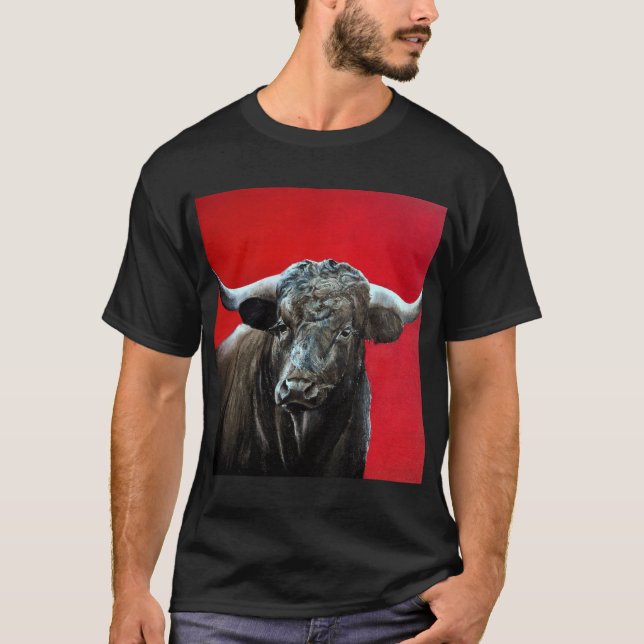 Camiseta Brave bull on red (Frente)