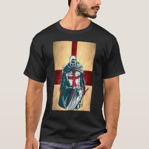 Camiseta Brave Christian Crusader Warrior England Flag Knig