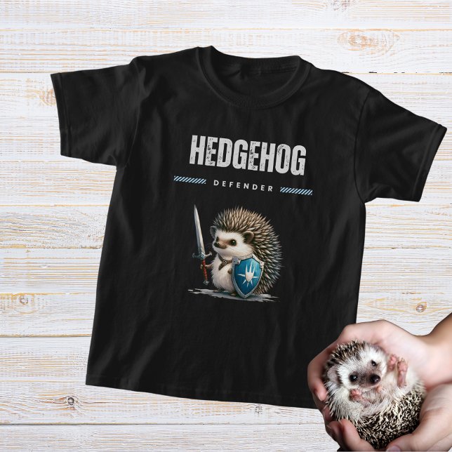 Camiseta Brave Hedgehog Knight - Defensor Hedgehog (Criador carregado)