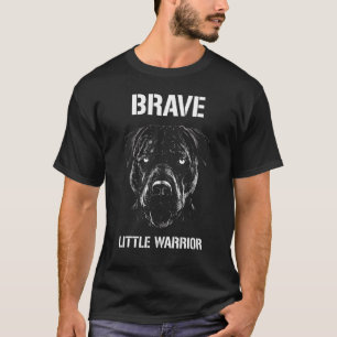 Camiseta Brave Little Warrior Dog Breed Head American Pitbu