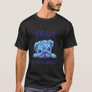 Camiseta Brave Little Warrior Dog Raça Cara Pug