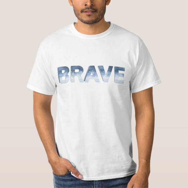 Camiseta "Bravo como Lobo - 3D B Edition" (Frente)
