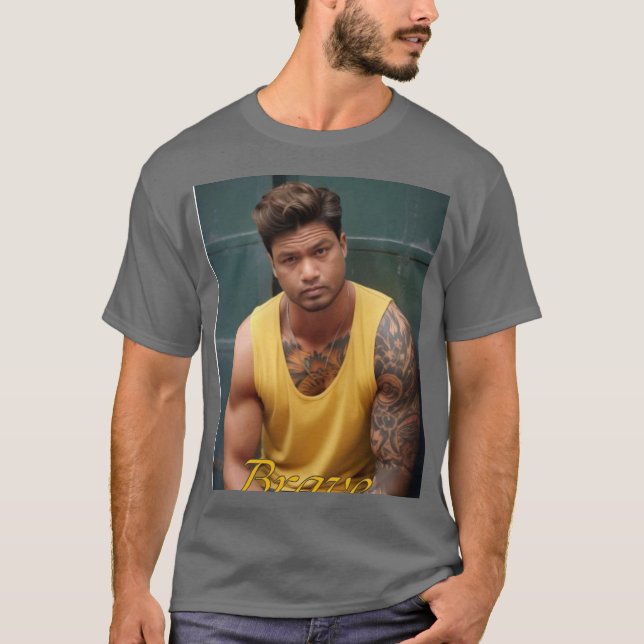 Camiseta Bravo e Negrito: Abraçando a Coragem (Frente)