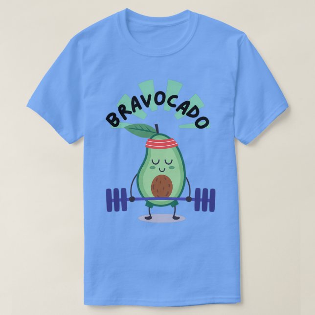 Camiseta Bravocado Funny Avocado Pun Clássico Sujeira (Frente do Design)
