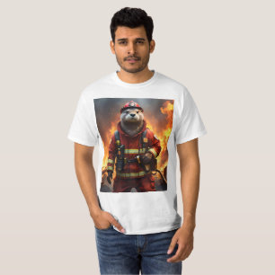 Camiseta **"Bravura De Borracha: O Bombeiro Mais Ocupado"**