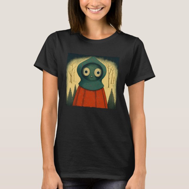 Camiseta Braxie 1952 Creepy Alien Cryptid Legend Flatwoods  (Frente)