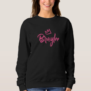 Camiseta Braylee A Rainha Coroa Rosa Para Mulheres Chamada