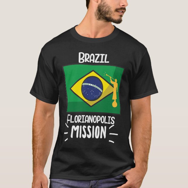 Camiseta Brazil Florianopolis Mormon LDS Mission Missionary (Frente)