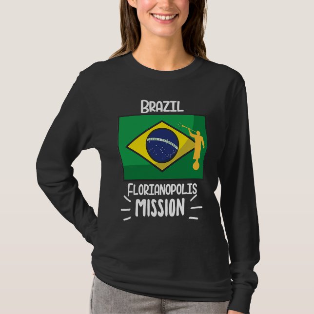 Camiseta Brazil Florianopolis Mormon LDS Mission Missionary (Frente)