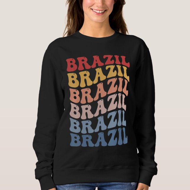 Camiseta Brazil Groovy Retro Brazilian (Frente)