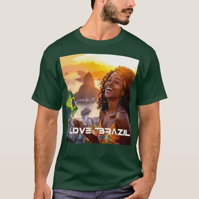 CAMISETA BRAZIL - I LOVE BRAZIL (Frente)