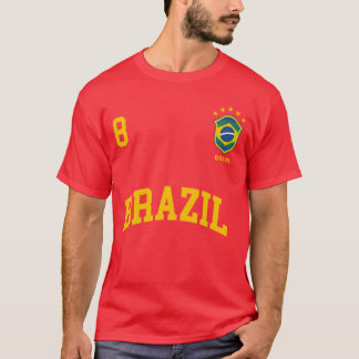 Camiseta Brazil Number 8 Brazilian Socceream Sports Pullove