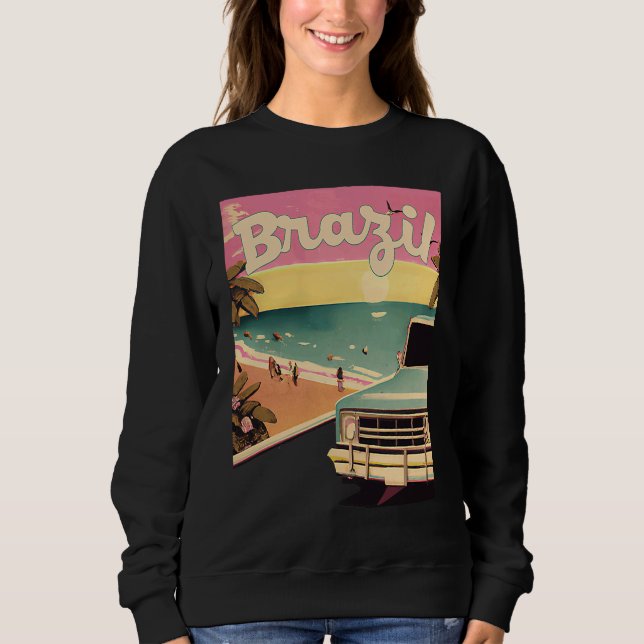 Camiseta Brazil Retro Beach Vacation Graphics Brazilian Sur (Frente)