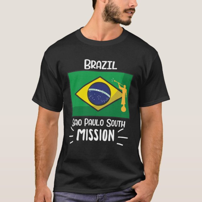 Camiseta Brazil Sao Paulo South Mormon LDS Mission Missiona (Frente)