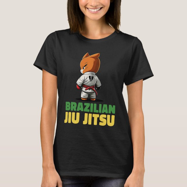 Camiseta Brazilian Jiu Jitsu and Grappling Fox (Frente)