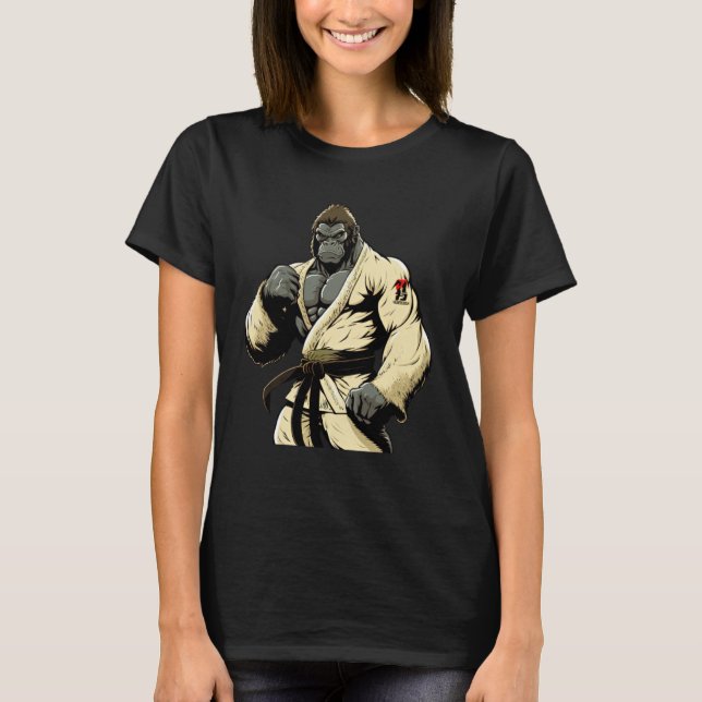 Camiseta Brazilian Jiu Jitsu and Grappling Gorilla (Frente)
