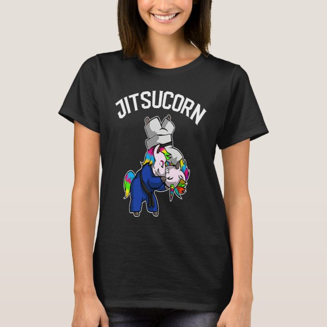 Camiseta Brazilian Jiu Jitsu and Unicorn  BJJ and Grappling (Frente)