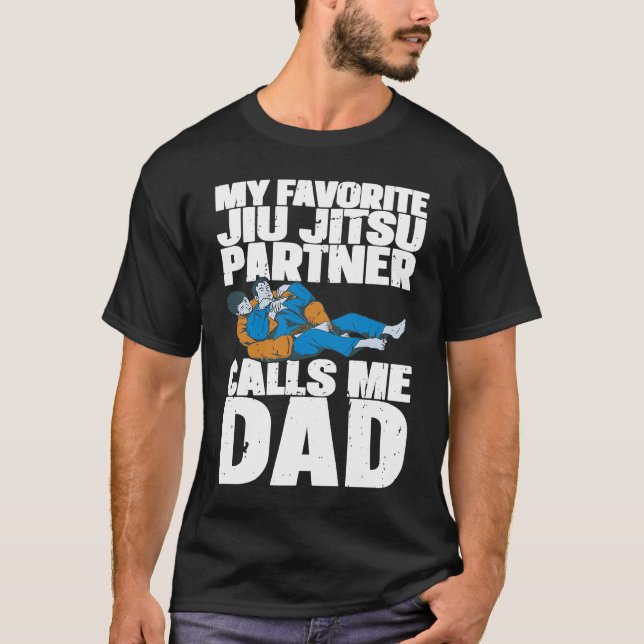 Camiseta Brazilian Jiu Jitsu Dad BJJ Mixed Martial Jiu Jits (Frente)