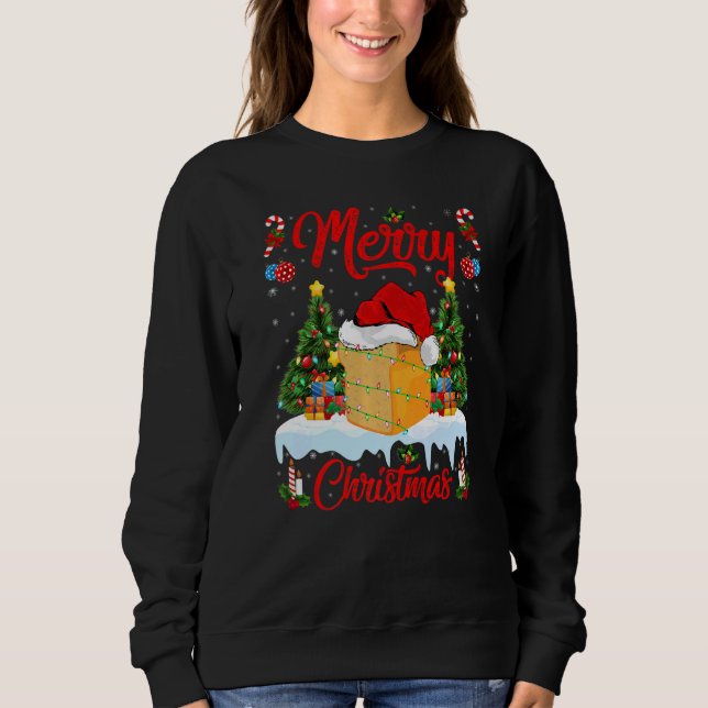 Camiseta Bread Food  Lights Xmas Tree Santa Bread Christmas (Frente)