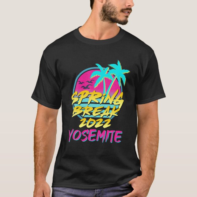 Camiseta Break 2022 Retro 80S 90S CA, Família Yosemite (Frente)