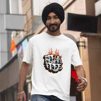 Camiseta Break Free Graffiti Flame