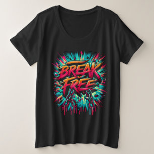 Camiseta Break Free Painted em Segundo Plano Branco