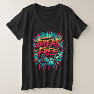 Camiseta Break Free Painted em Segundo Plano Branco