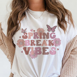 Camiseta Break Vibes Retro Floral Trendy Butterfly