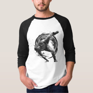 Camiseta Breakdancer em ação, no estilo de splatter de tint