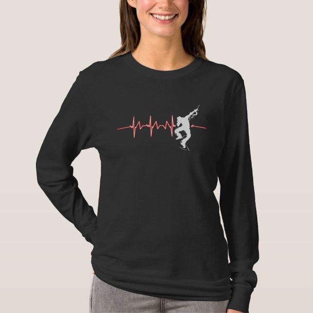 Camiseta Breakdancer Freestyle Dance Breakdance Heartbeat (Frente)